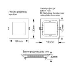 LED panele 6w
