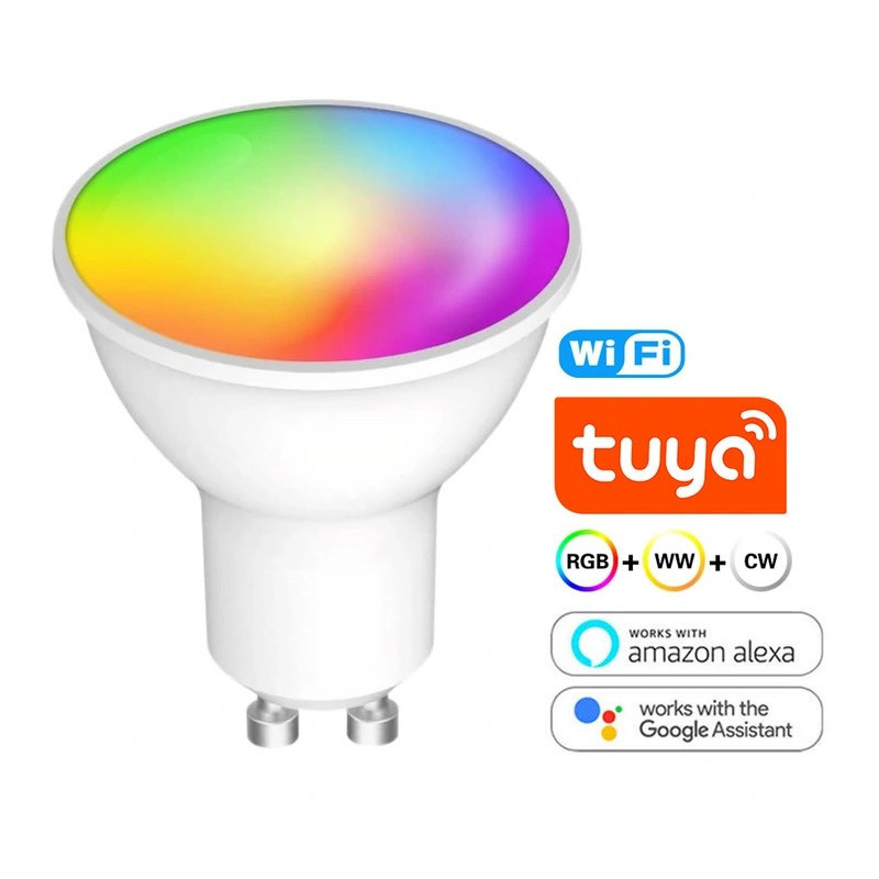 LED lemputė GU10 WIFI RGB + WW / CW 5W