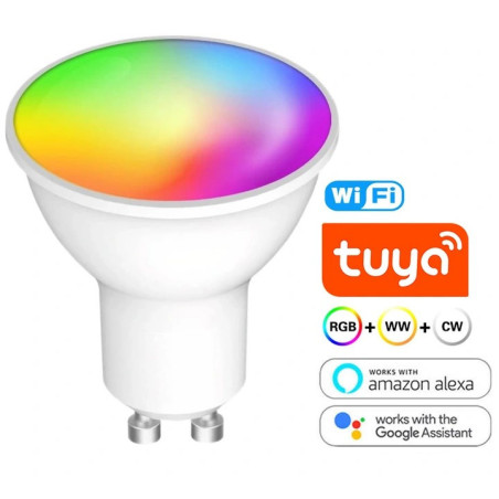 LED lemputė GU10 WIFI RGB + WW / CW 5W