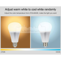 LED lemputė  + CCT FUT012 Milight E27 9W RGB
