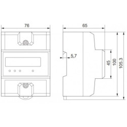 Modulinis elektros energijos skaitiklis F&F 3F 3x5(80)A WZE-3