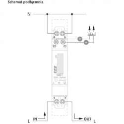 Vienfazis elektros energijos skaitiklis F&F 1F 5(45)A WZE-1