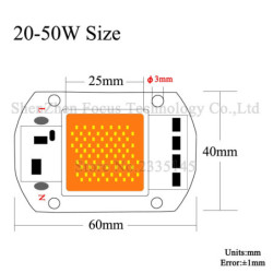 50W LED modulis – jungiamas tiesiogiai prie 220V tinklo