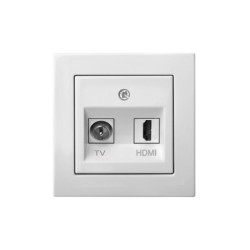 HDMI + TV duomenų perdav. lizdas be rėmelio