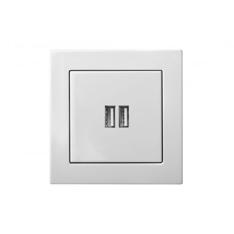 Įleistinis USB- kroviklis, dvivietis, 220V, 50-60Hz, 3,4A