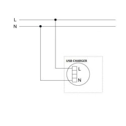 Įleistinis USB- kroviklis, dvivietis, 220V, 50-60Hz, 3,4A
