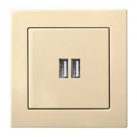 Įleistinis USB- kroviklis, dvivietis, 220V, 50-60Hz, 3,4A