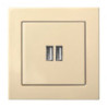 Įleistinis USB- kroviklis, dvivietis, 220V, 50-60Hz, 3,4A