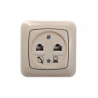 Kompiuterio ir telefono lizdas, be rėmelio