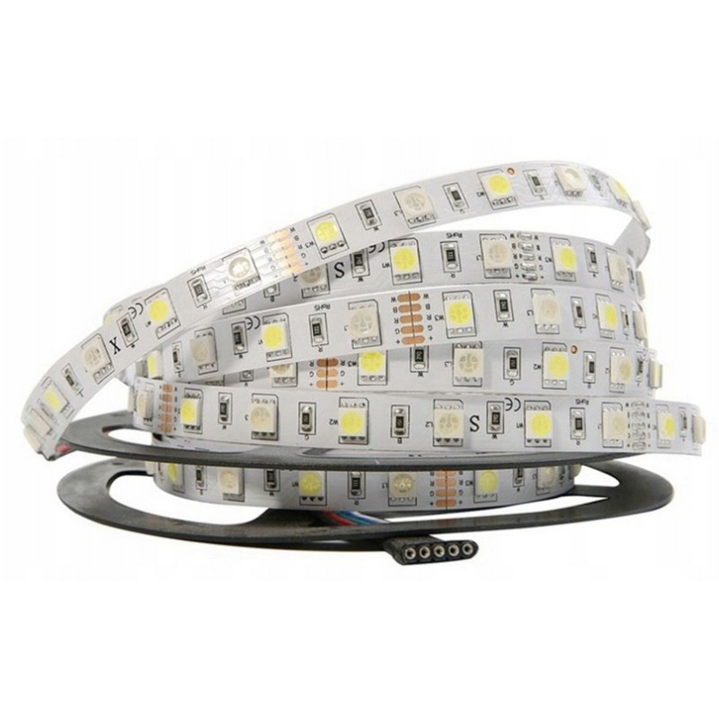 RGB+NW 5050 LED juostelė 5m 300led IP20 RGB+NW 5050 LED juostelė 5m 300led IP20