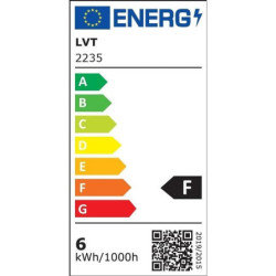 LED lemputė E27 EG80 2200K 6W